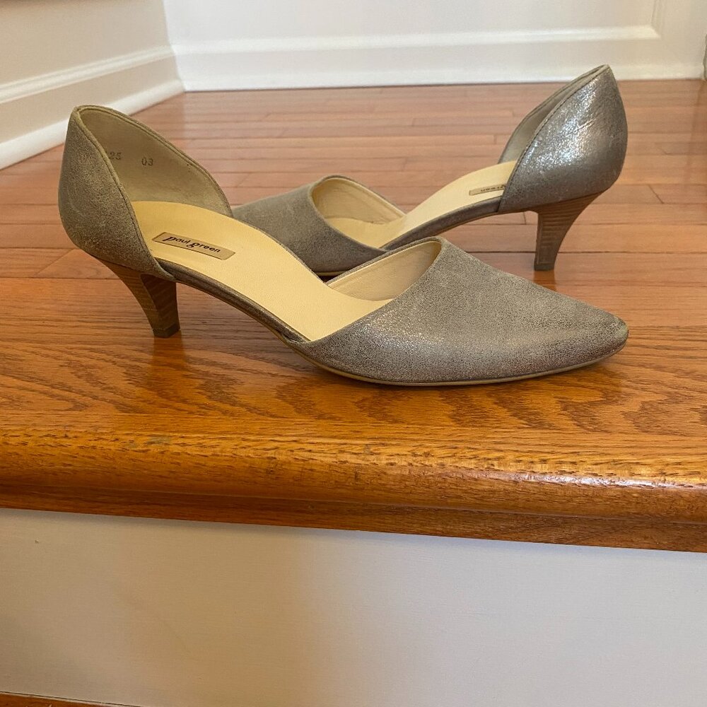 Paul Green Metallic Leather Pumps